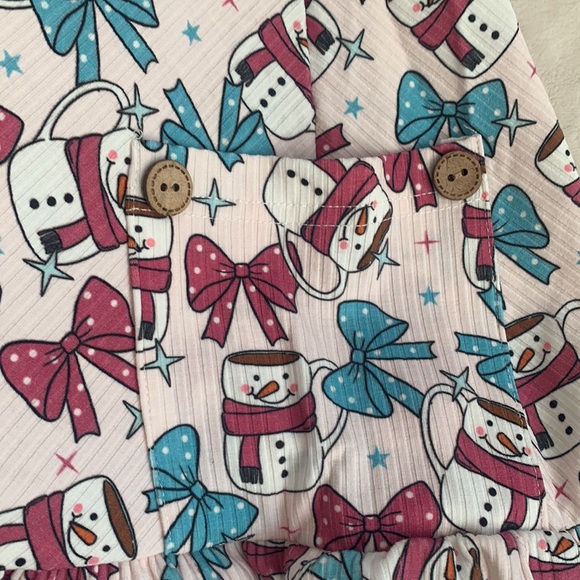 NWT Cheeky Plum Cup of Cheer Elara Knit Dress Snowmen 4T (mislabeled tag) - Picture 13 of 16